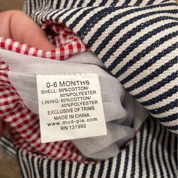 Mudpie Stripe Shortalls Football Basketball Baseball Soccer Sports 0-6m - Picture 12 of 12